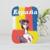 Reiseplakat España Einladung (Stehend Vorderseite)