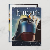 Reiseplakat Europa Postkarte (Vorne/Hinten)