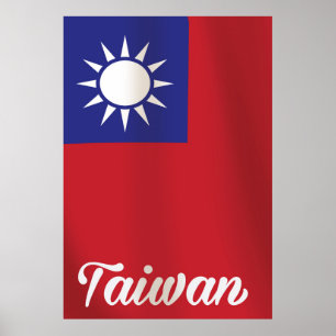 Reiseplakat Flagge der Republik China Poster