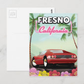 Reiseplakat Fresno Postkarte (Vorne/Hinten)