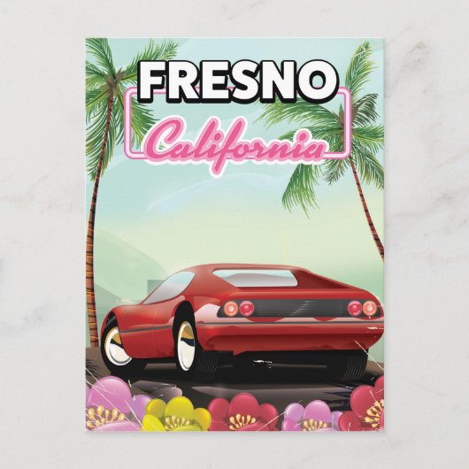 Reiseplakat Fresno Postkarte (Vorderseite)