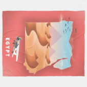 Reiseplakat für Ägypten Fleecedecke (Vorderseite (Horizontal))