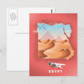 Reiseplakat für Ägypten Postkarte (Vorne/Hinten)