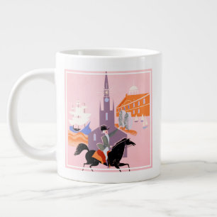 Reiseplakat für Allegheny Airlines nach Boston Jumbo-Tasse