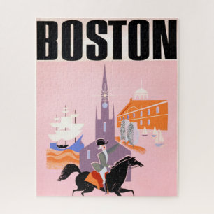 Reiseplakat für Allegheny Airlines nach Boston Puzzle