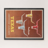 Reiseplakat für American Airlines nach Texas Puzzle (Horizontal)