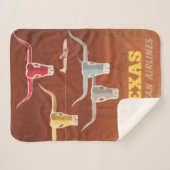 Reiseplakat für American Airlines nach Texas Sherpadecke (Vorderseite (Horizontal))