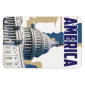 Reiseplakat für Amerika Magnet (Horizontal)