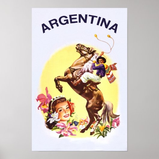 Reiseplakat für Argentinien Poster (Vorne)