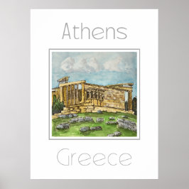 Reiseplakat für Athen - Griechenland Poster