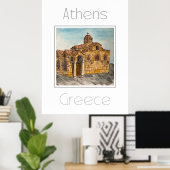 Reiseplakat für Athen - Griechenland Poster (Heimbüro)