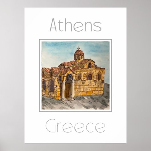 Reiseplakat für Athen - Griechenland Poster (Vorne)