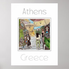 Reiseplakat für Athen - Griechenland Poster