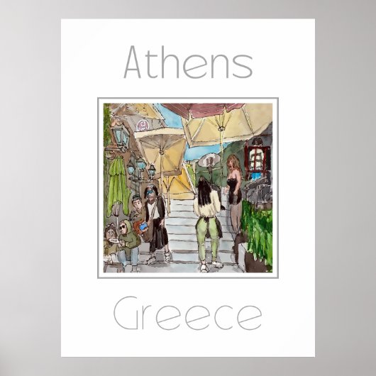 Reiseplakat für Athen - Griechenland Poster (Vorne)
