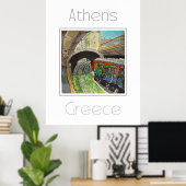 Reiseplakat für Athen - Griechenland Poster (Heimbüro)