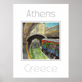 Reiseplakat für Athen - Griechenland Poster