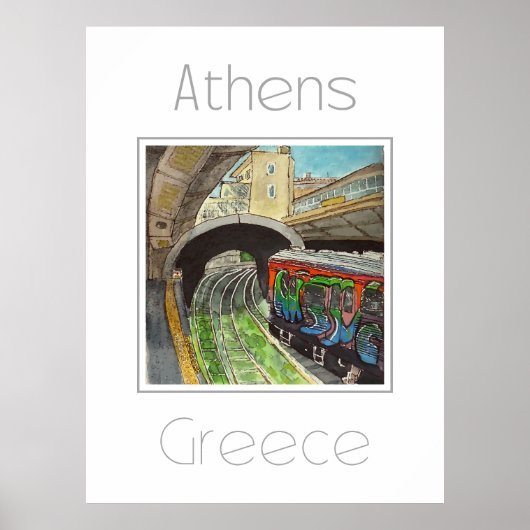 Reiseplakat für Athen - Griechenland Poster (Vorne)
