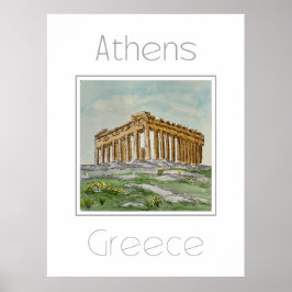 Reiseplakat für Athen - Griechenland Poster