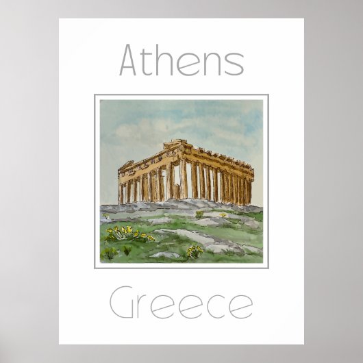 Reiseplakat für Athen - Griechenland Poster (Vorne)