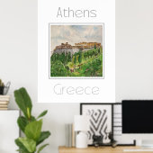 Reiseplakat für Athen - Griechenland Poster (Heimbüro)