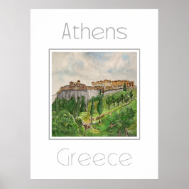 Reiseplakat für Athen - Griechenland Poster
