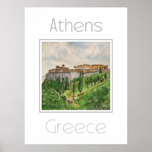 Reiseplakat für Athen - Griechenland Poster