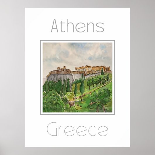 Reiseplakat für Athen - Griechenland Poster (Vorne)