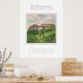 Reiseplakat für Athen - Griechenland Poster (Küche)
