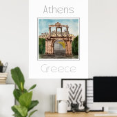 Reiseplakat für Athen - Griechenland Poster (Heimbüro)