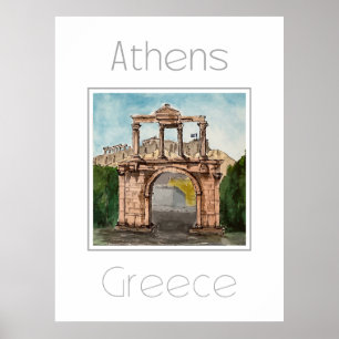 Reiseplakat für Athen - Griechenland Poster