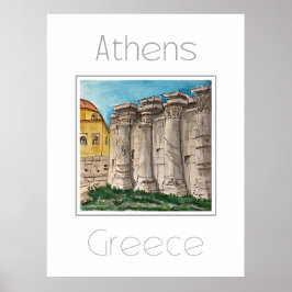 Reiseplakat für Athen - Griechenland Poster