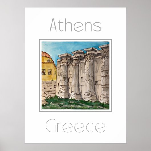 Reiseplakat für Athen - Griechenland Poster (Vorne)