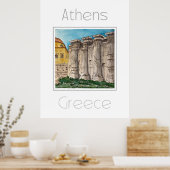 Reiseplakat für Athen - Griechenland Poster (Küche)
