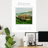 Reiseplakat für Athen - Griechenland Poster (Heimbüro)