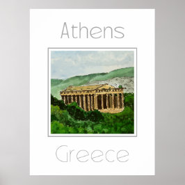 Reiseplakat für Athen - Griechenland Poster