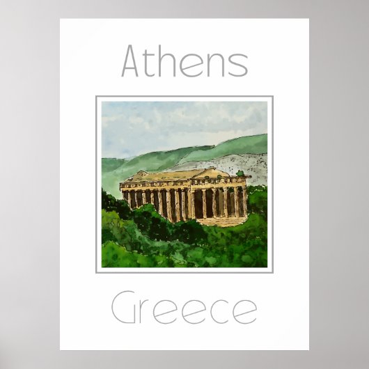 Reiseplakat für Athen - Griechenland Poster (Vorne)