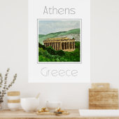 Reiseplakat für Athen - Griechenland Poster (Küche)