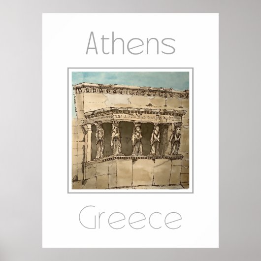 Reiseplakat für Athen - Griechenland Poster (Vorne)