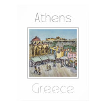 Reiseplakat für Athen - Griechenland