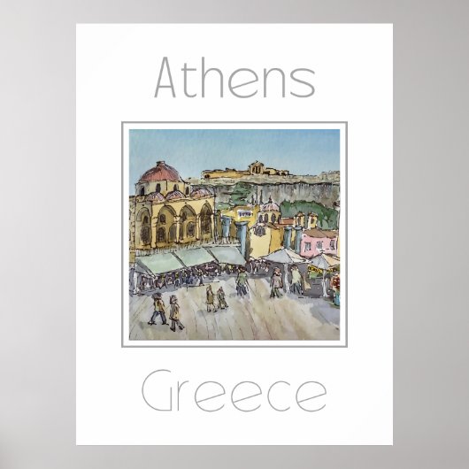 Reiseplakat für Athen - Griechenland Poster (Vorne)