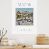 Reiseplakat für Athen - Griechenland Poster (Küche)