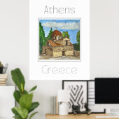 Reiseplakat für Athen - Griechenland Poster (Heimbüro)
