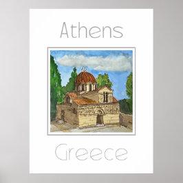 Reiseplakat für Athen - Griechenland Poster