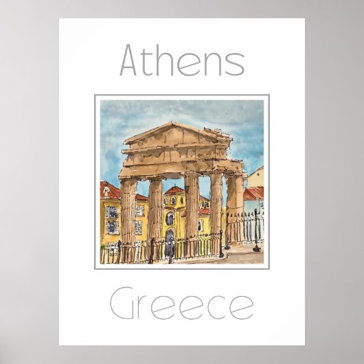 Reiseplakat für Athen - Griechenland Poster (Vorne)