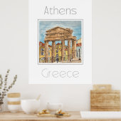 Reiseplakat für Athen - Griechenland Poster (Küche)