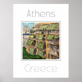 Reiseplakat für Athen - Griechenland Poster