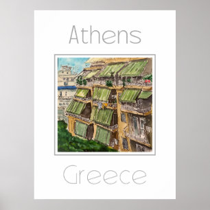 Reiseplakat für Athen - Griechenland Poster