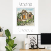 Reiseplakat für Athen - Griechenland Poster (Heimbüro)