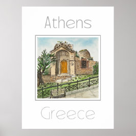 Reiseplakat für Athen - Griechenland Poster