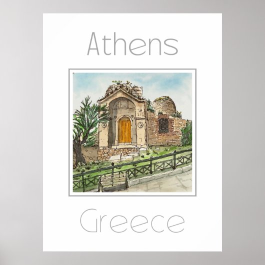 Reiseplakat für Athen - Griechenland Poster (Vorne)